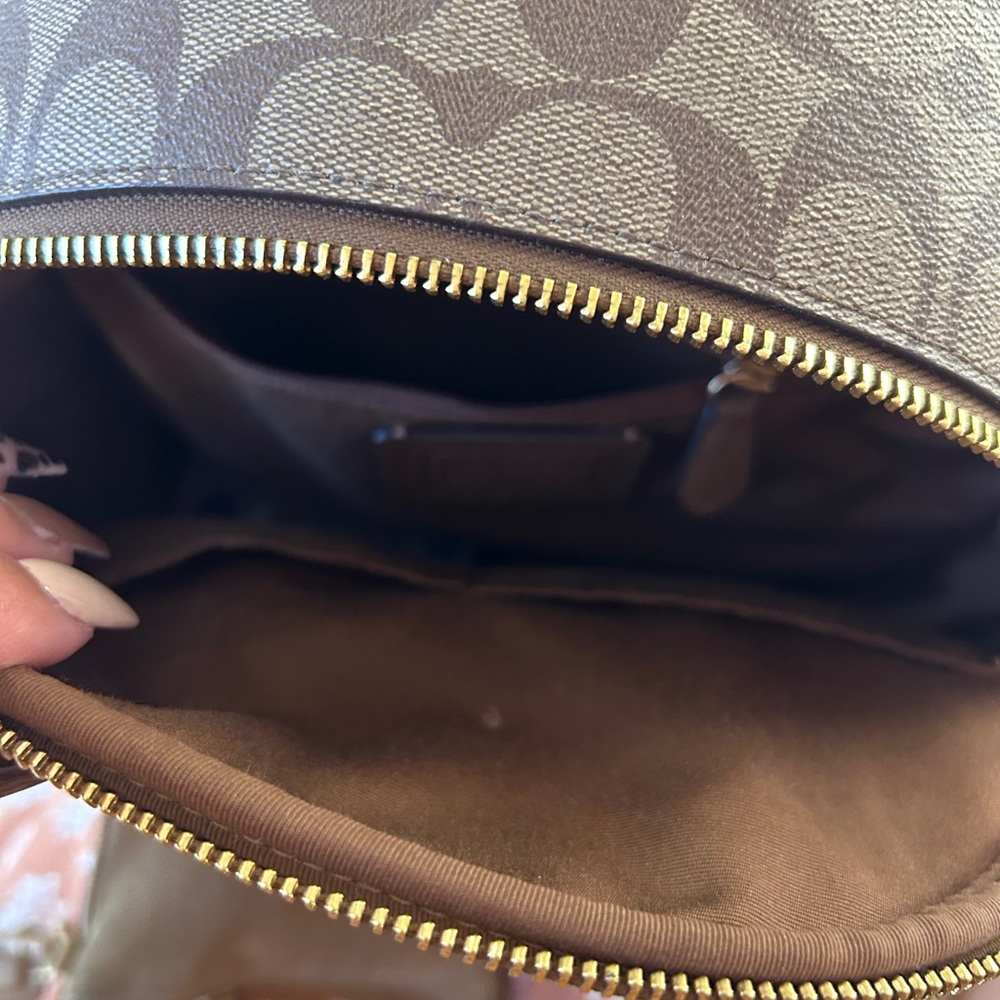 Coach Tan and Brown Monogram Backpack - Picture 5 of 7